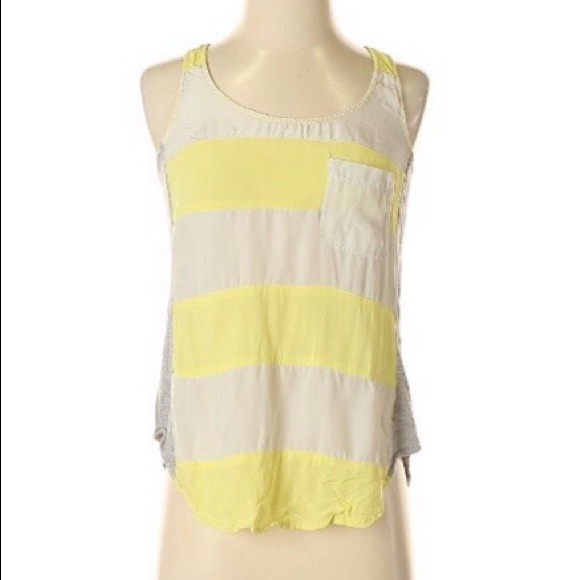 Ella Moss Silk Stripe Sleeveless Pocket Tank Top - Picture 6 of 7